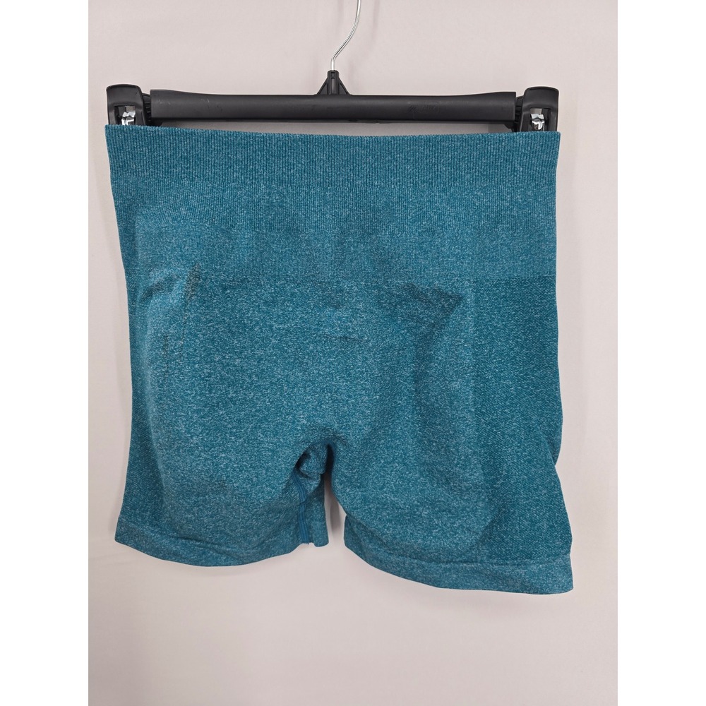 Sunzel Womens Teal Heather Scrunch Butt Seamless Workout Biker Shorts Size S